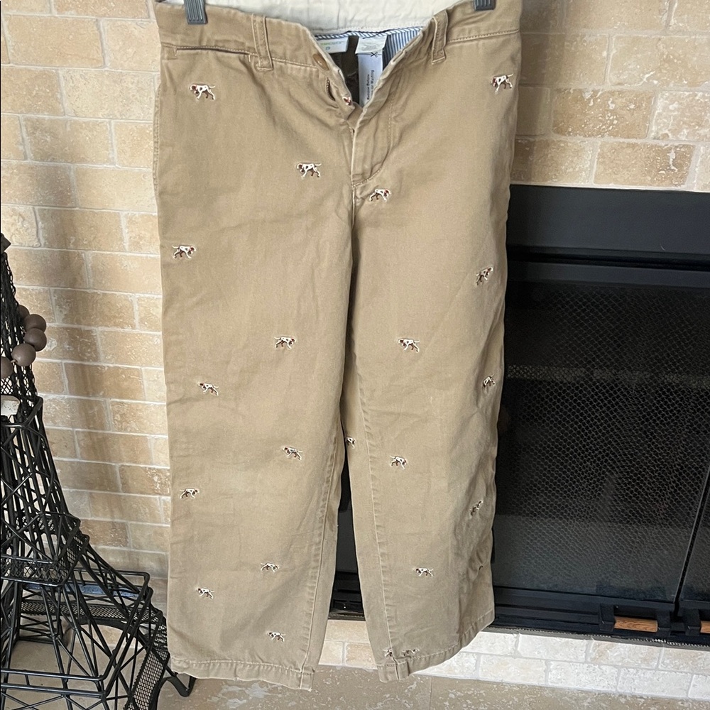 Crewcuts Khaki Embroidered Chinos